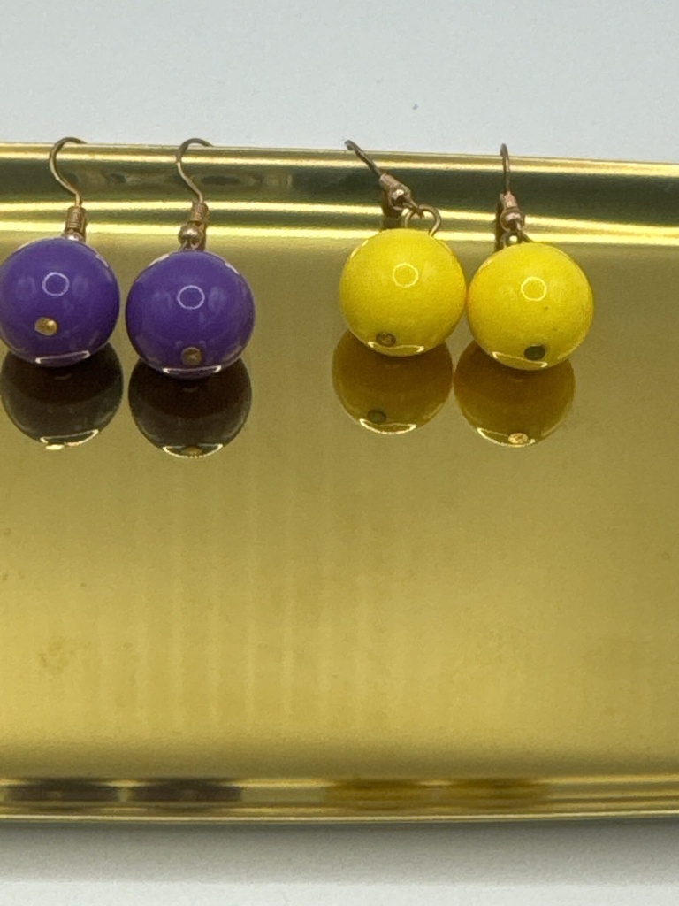 Colored Ball Earrings