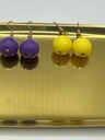 Colored Ball Earrings