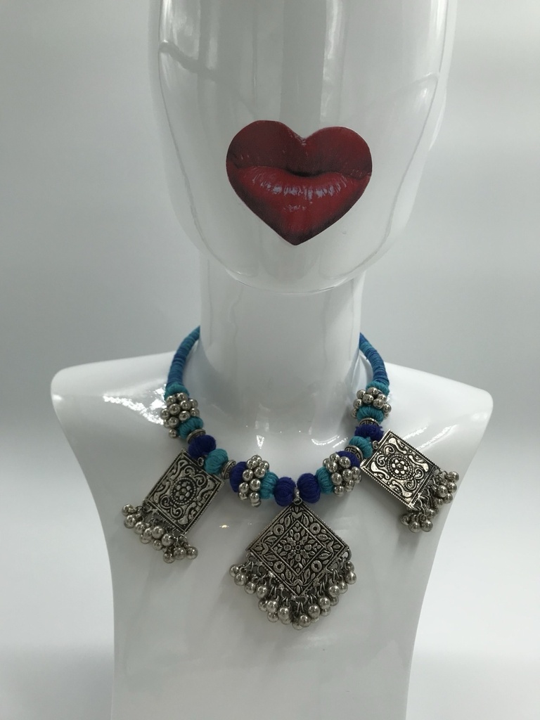 Sliver colorful Necklace