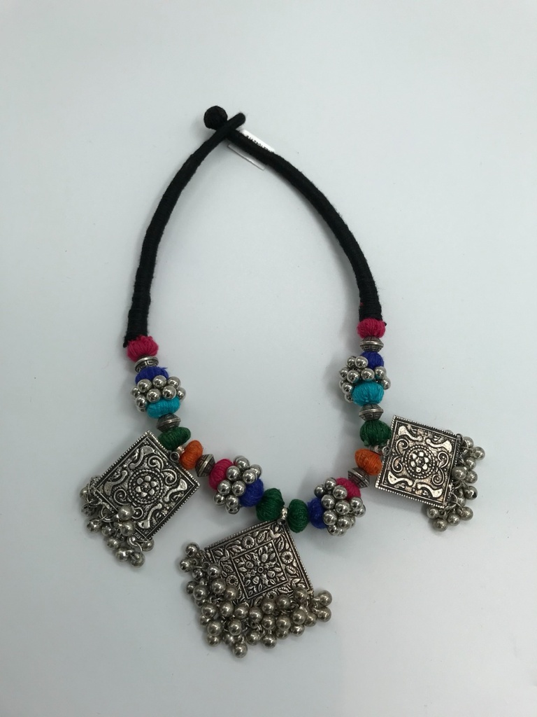 Sliver colorful Necklace