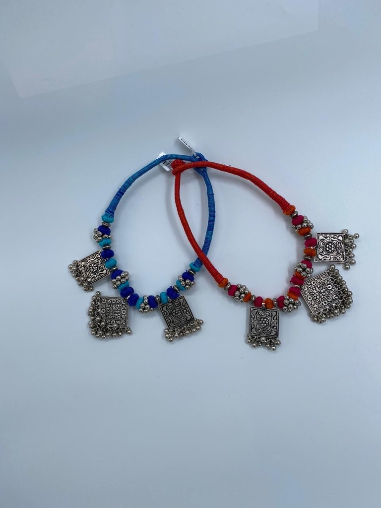 Sliver colorful Necklace