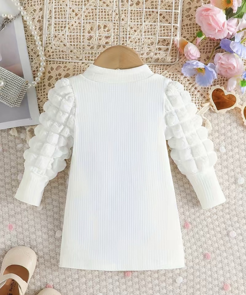 White Dress Puff Sleeve
