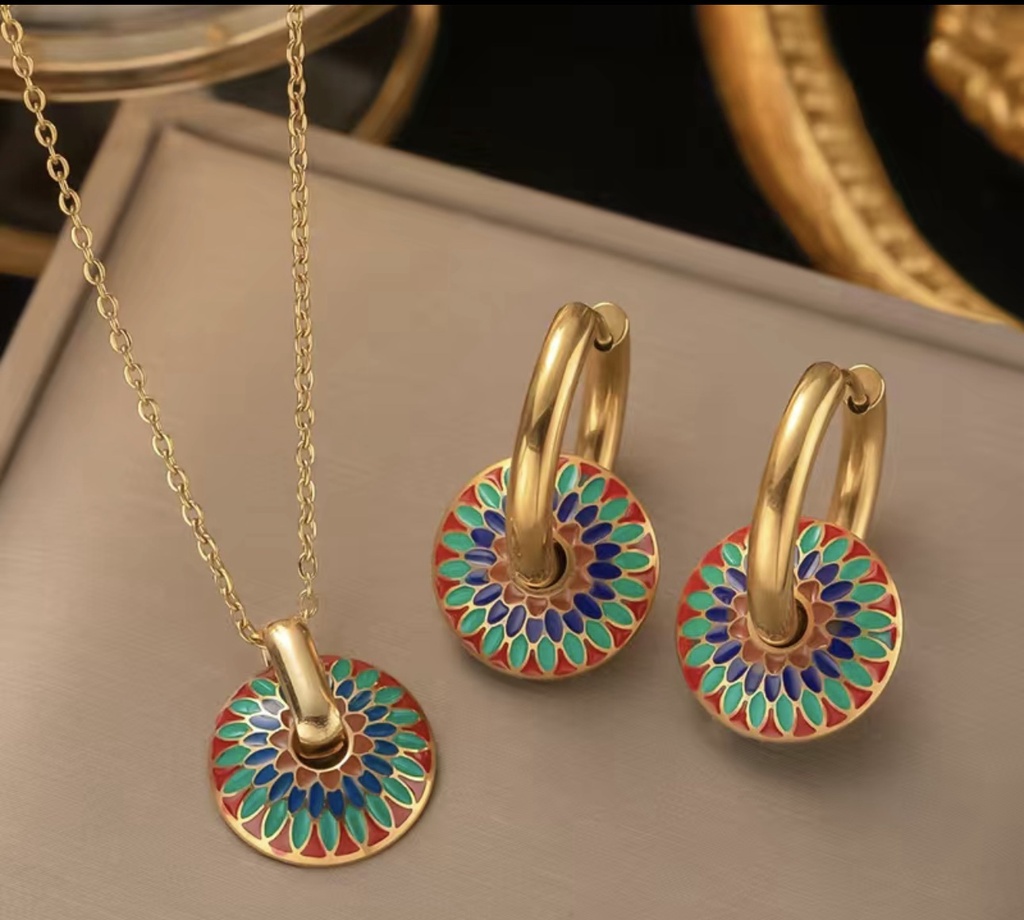 Bohemian Golden Retro Daisy Jewelry Set