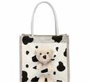 Cow Print Bear Handbag