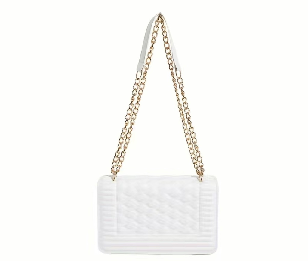Geometric Embossed Shoulder Bag