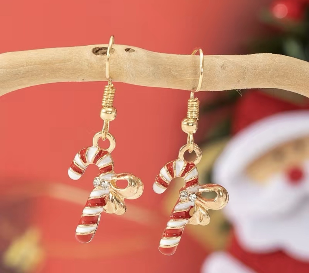Christmas Candy Cane Earrings