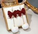 BowKnot Pom Pom Earrings