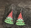 Christmas Tree Santa Earrings