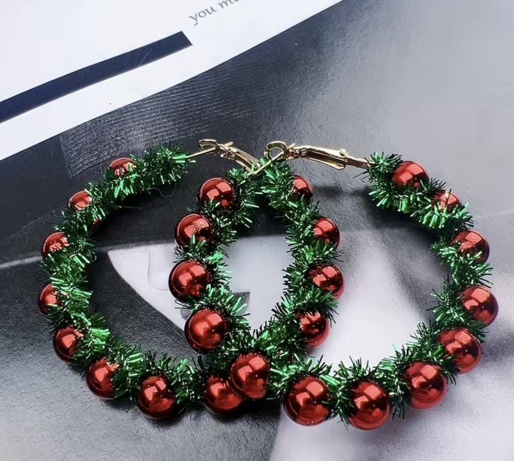 Christmas Wreath Earrings