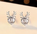 Rain Deer Sparkling Christmas Earrings