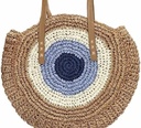 Round Straw Beach Bag