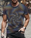 Spiral Visual Illusion Print T-Shirt