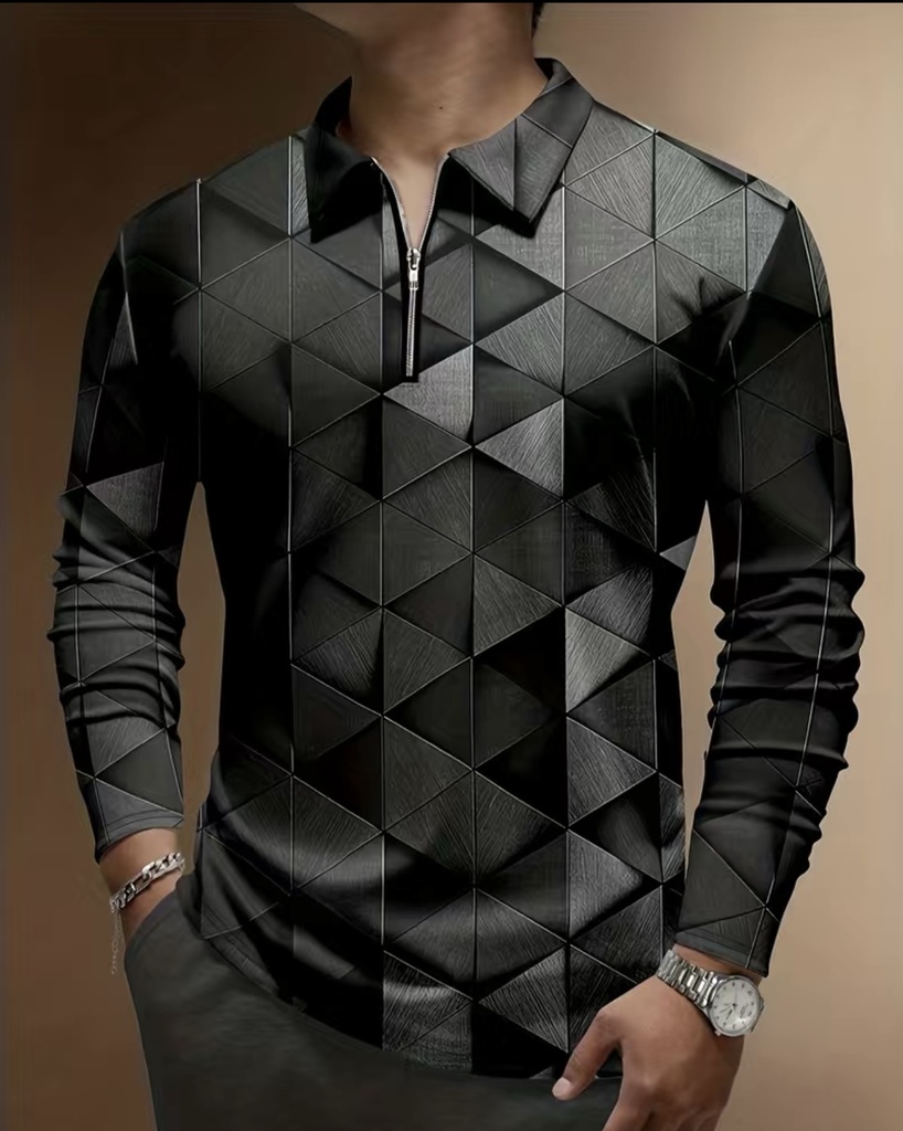 Geometric Long Sleeve Shirt