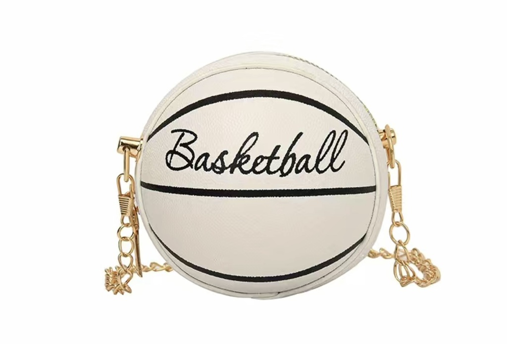 Leather Basketball Crossbody Bag