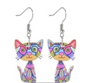 Multicolor Cat Acrylic Earrings