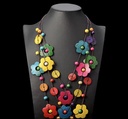 Boho Wooden Flower Neckless