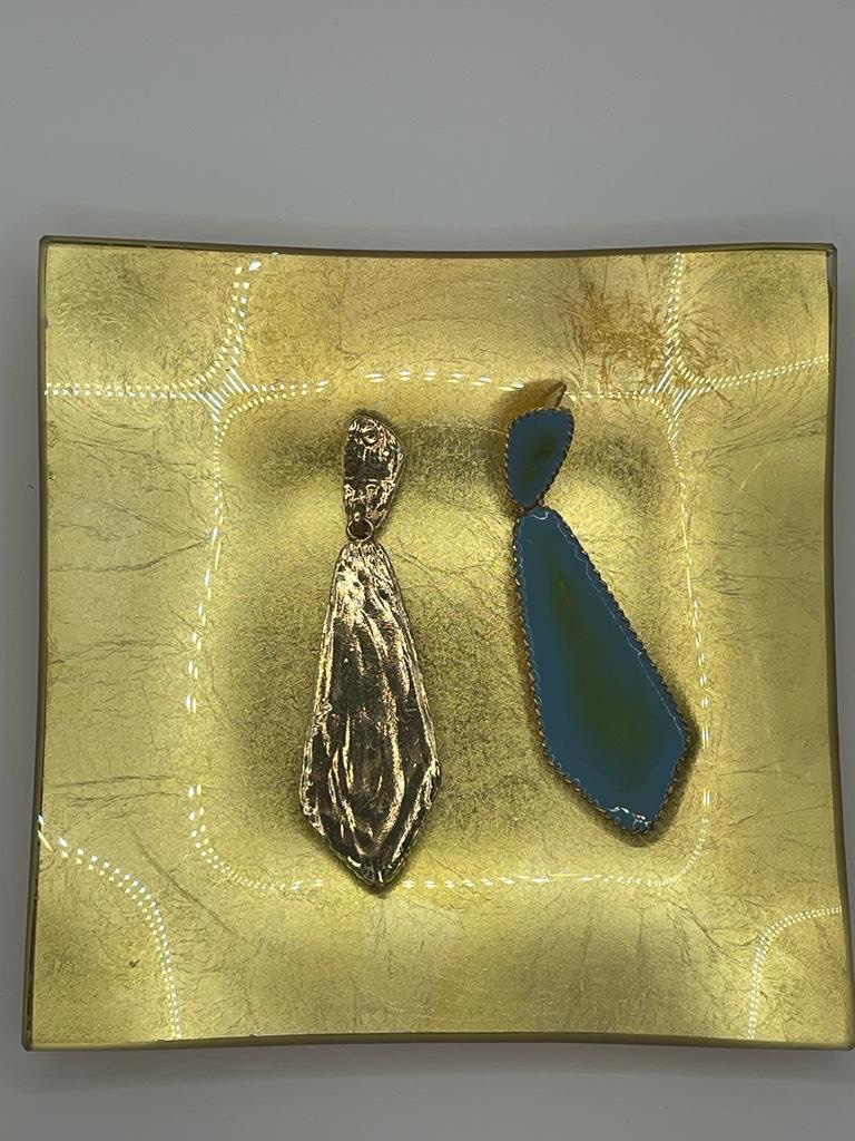 Blue Stone Dangling Earrings
