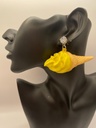 Yellow Ice Cream Cone Earrings