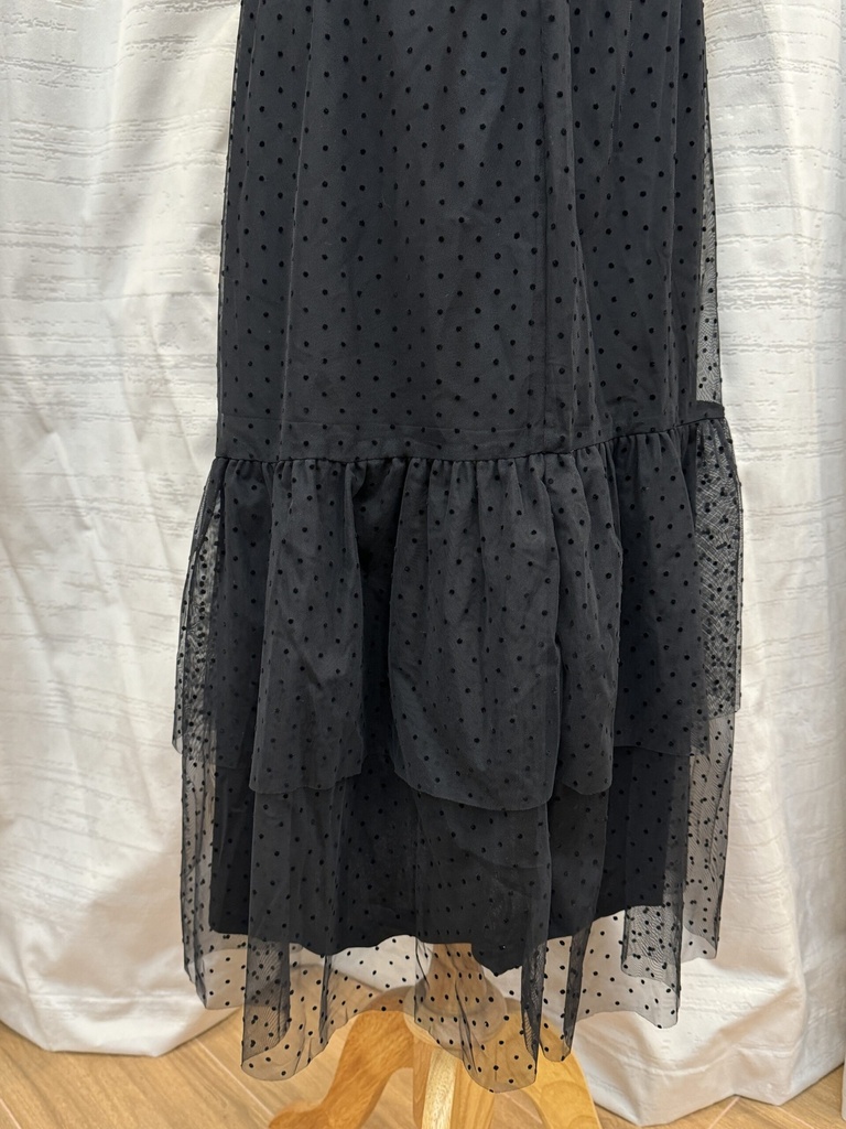 Polka dots black skirt