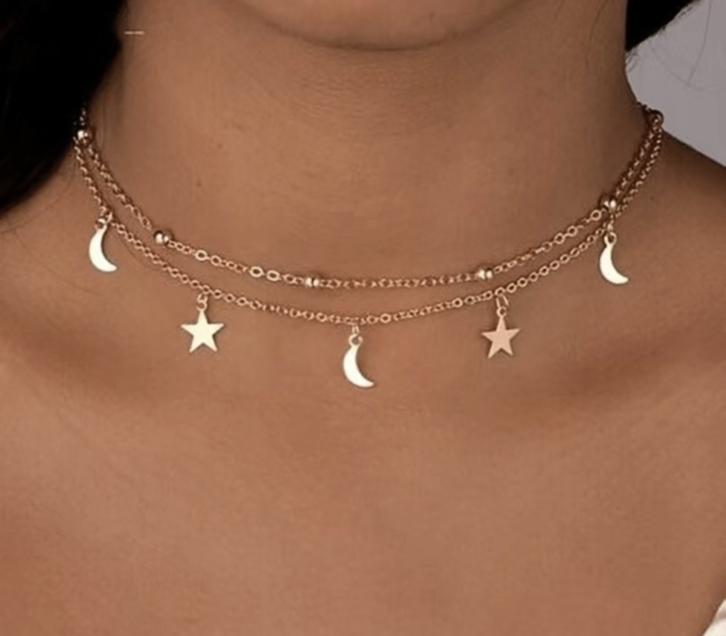 Crescent & Stars Necklace