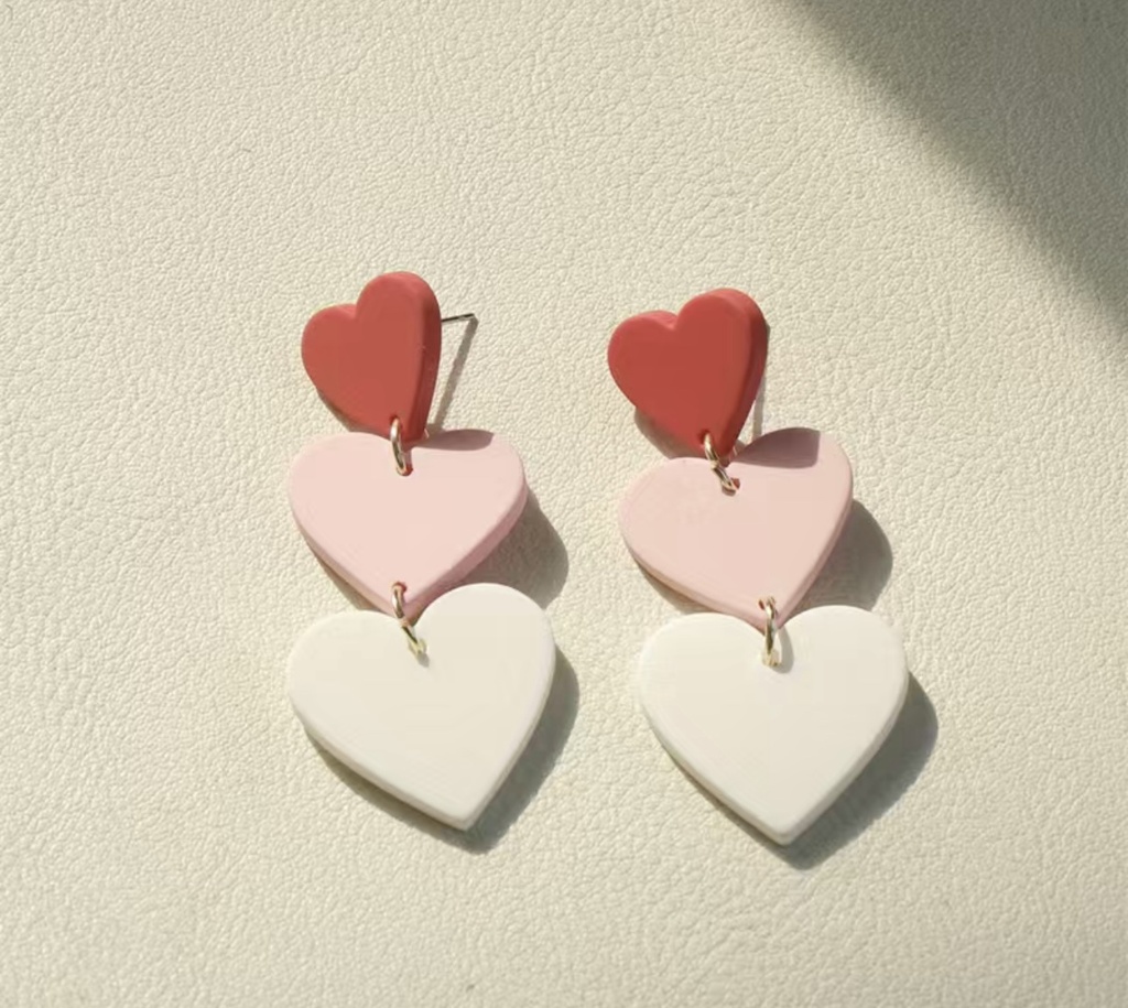 Trio Heart Earrings