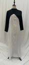 Black & white abaya