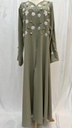 Floral Pale Green Abaya
