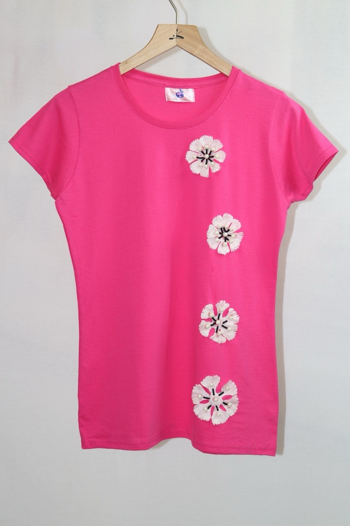 3 D Flowers T-shirt