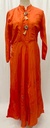 Golden Tassels & sequins orange Dress