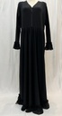 Shoulder beaded ruffles closed abaya