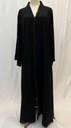 Burgundy stitching black Abaya