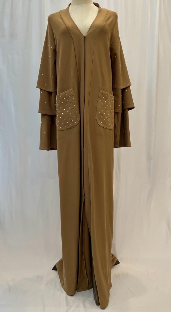 Winter brown abaya