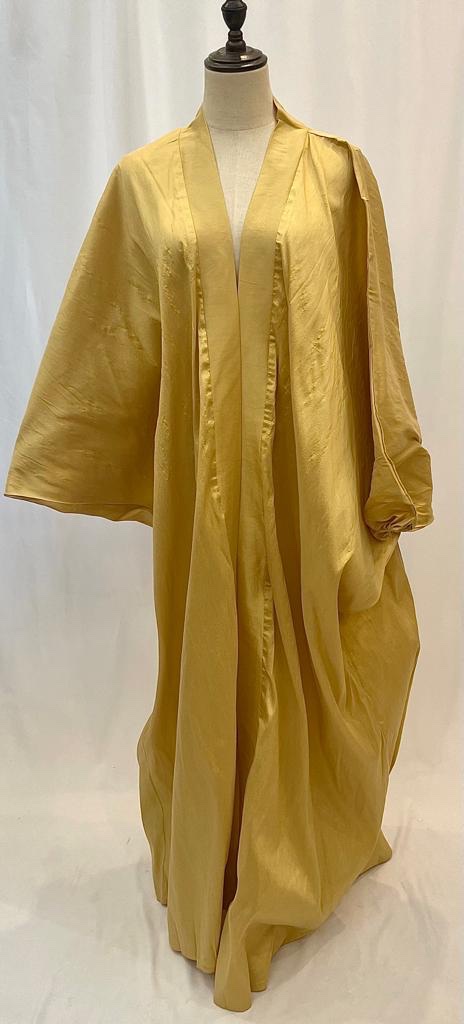 Camel bubble sleeves abaya