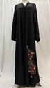 Beaded floral black Abaya