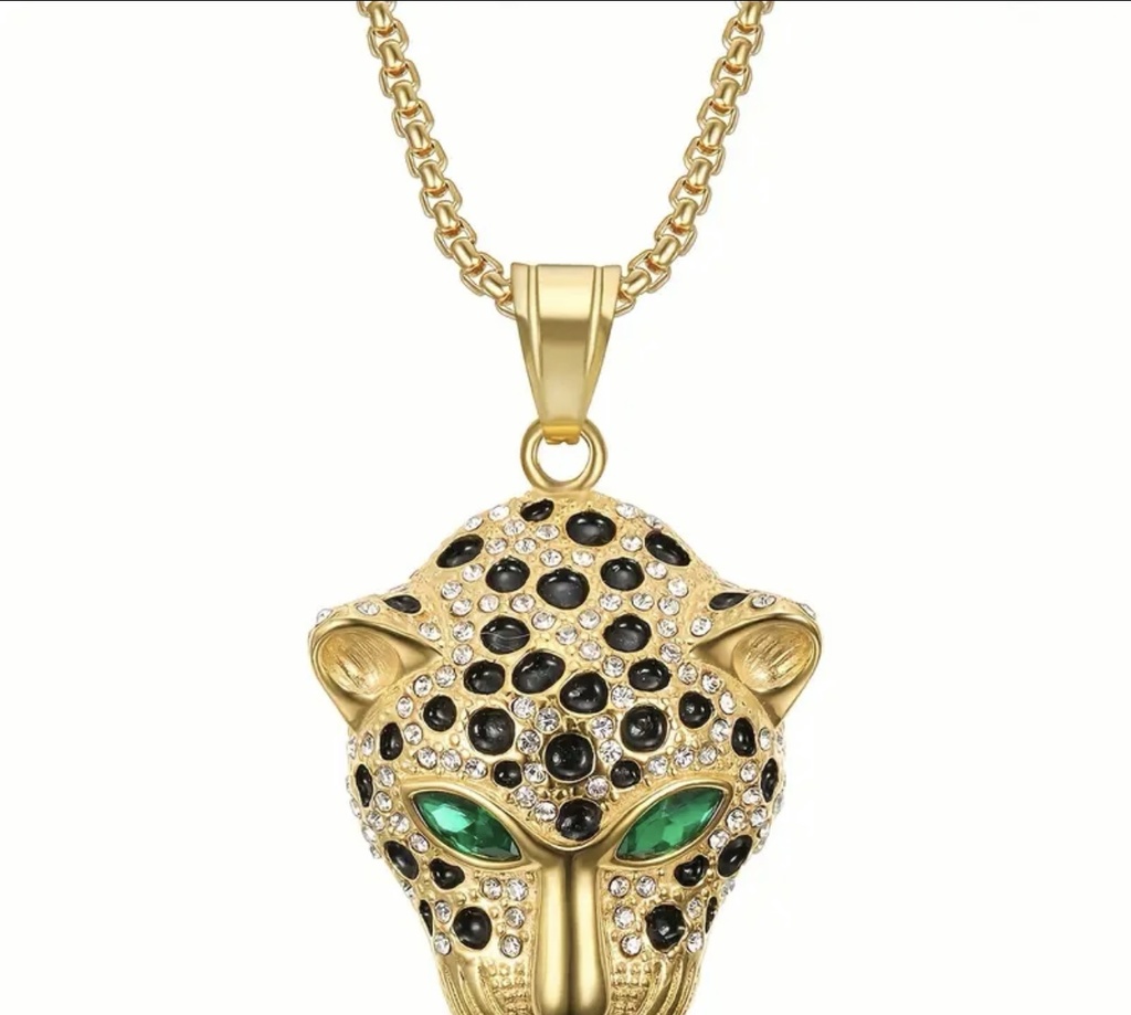 Leopard head necklace