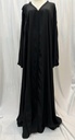 Beads ruffles black Abaya