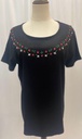 Handmade stitching flowers shirt