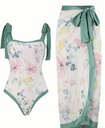Women's Swimwear Set with Floral Print 2-Piece Swimsuit