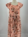 Elegant  Dress with 3D Floral  with Hidden Belt 