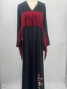 Leather Floral & tassels Abaya