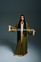 Golden Beige belted Abaya