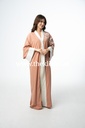 Peach embroidery Abaya