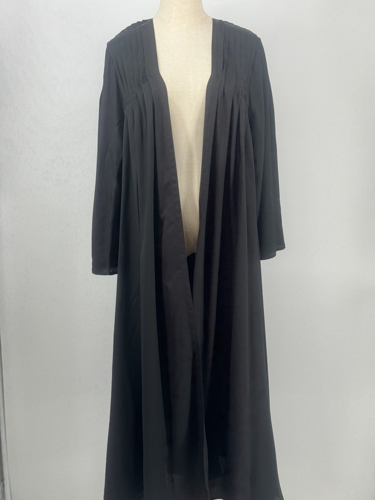 Creased Soft Plain black Abaya
