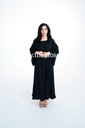 Creased Soft Plain black Abaya