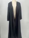 Creased Soft Plain black Abaya