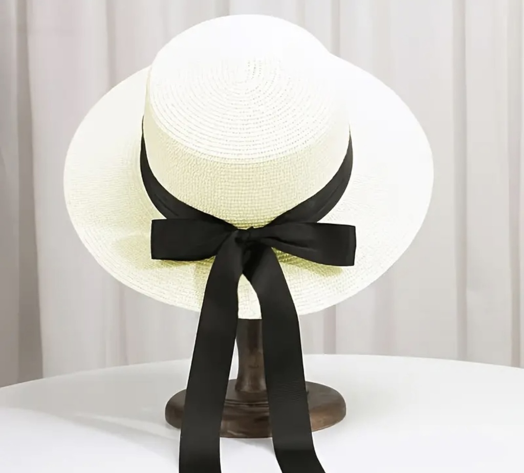 Fashion Bow Straw Hat