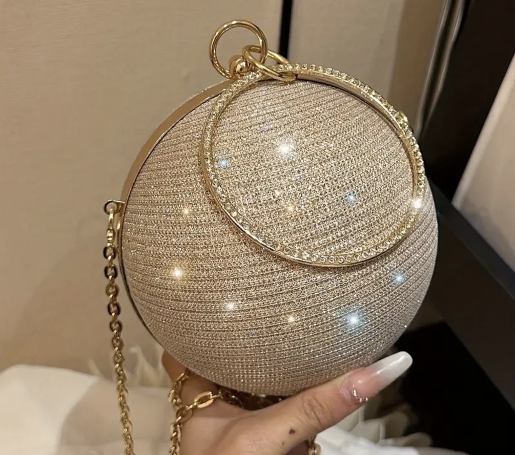Mini Glitter Globe Evening Bag
