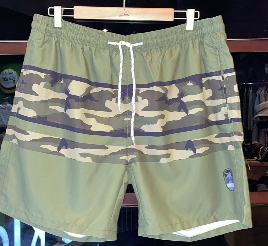 Men's Swimwear Short Green&Army Print