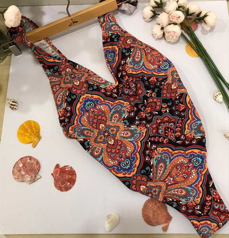 Swimsuit Paisley Print One-Piece 