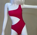 One shoulder Pink Swimwear